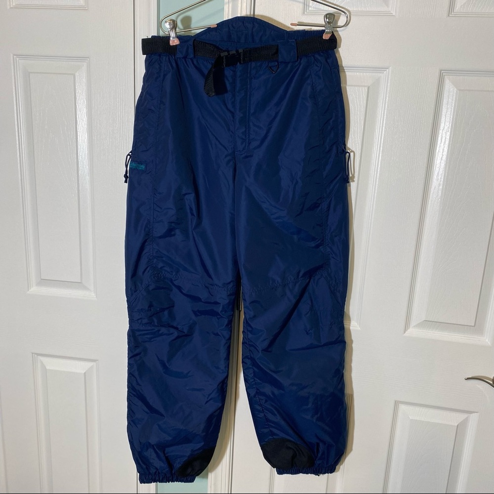 VTG Columbia Men's Size Small Snow Pants Blue Waterproof Insulated Ski Pants